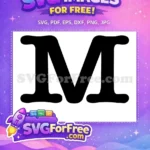 Free Bold Black Letter M Free Rounded Serif Font Black History Month Free SVG - Instant Download