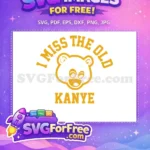 Free Yellow Dropout Bear Free Old Kanye Design Black History Month Free SVG - Instant Download