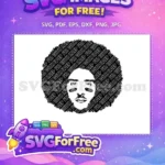 Free Im With Kaep Afro Free Black Man Silhouette Black History Month Free SVG - Instant Download