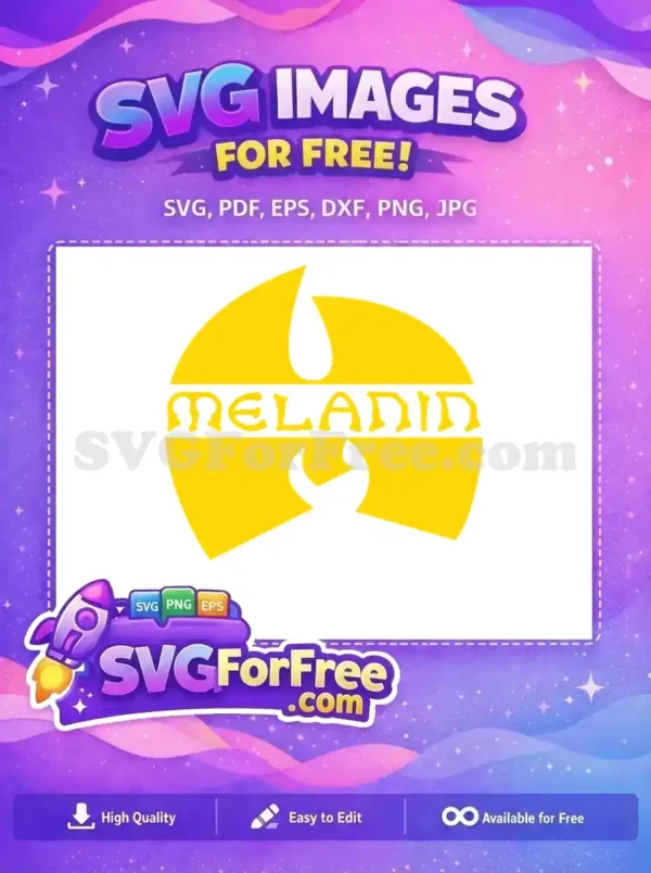 Free 'MELADIN' logo design in vibrant yellow, featuring a unique circular emblem. This free SVG is ideal for striking visual branding.