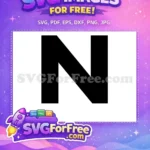 Free Bold Letter N Free Black and White Design Black History Month Free SVG - Instant Download