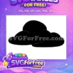 Free Black Silhouette Cloud Free Akatsuki Symbol Naruto Free SVG 1 - Instant Download