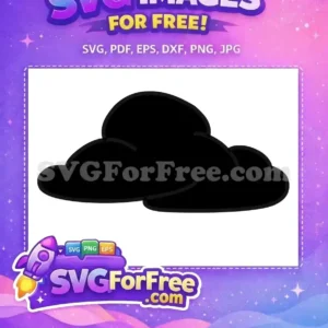 Free Cloud Silhouette Design – Versatile Vector Graphic A simple, elegant black cloud silhouette available as a free design resource. Ideal for various creative projects and crafts.