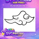 Free Akatsuki Black Cloud Free Japanese Style Symbol Naruto Free SVG - Instant Download