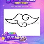 Free Akatsuki Cloud Silhouette Free Japanese Style Swirls Naruto Free SVG 1 - Instant Download