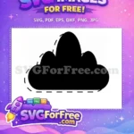 Free Black Silhouette Cloud Free Naruto Anime Symbol Akatsuki Free SVG - Instant Download