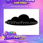 Free Black Silhouette Free Fluffy Puffy Cloud Dragon Ball Nimbus Free SVG - Instant Download