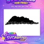 Free Number One Black Silhouette Free Cloud Design Free SVG - Instant Download