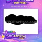 Free Toodles Black Silhouette Free Cloud Font Art Mickey Mouse Clubhouse Free SVG - Instant Download