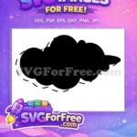 Free Akatsuki Cloud Silhouette Free Black Symbol Design Naruto Free SVG - Instant Download