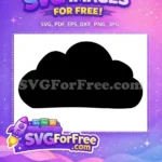 Free Puffy Black Cloud Free Flat Bottom Nimbus Dragon Ball Z Free SVG - Instant Download