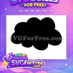 Free Cloud Design SVG – Simple, Versatile Graphic Download A versatile free cloud SVG design, rendered in solid black, perfect for a wide range of creative projects.