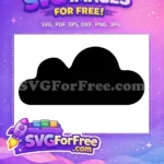 Free Akatsuki Cloud Silhouette Free Puffy Black Shape Naruto Free SVG - Instant Download