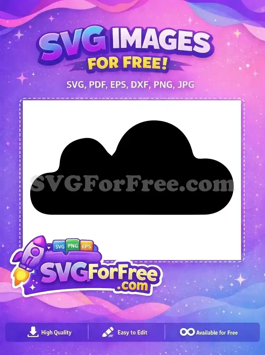 A free minimalist black cloud icon, ideal for weather apps or creative projects. This free design is easily scalable.