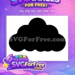 Free Black Silhouette Cloud Free Gokus Flying Nimbus Dragon Ball Free SVG - Instant Download