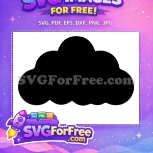 Free Cloud Icon SVG Design for Weather & Data Projects A solid black, simple cloud icon, offered as a free design asset. Ideal for various digital and print projects. Get this free SVG!