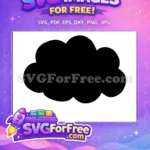 Free Black Silhouette Cloud Free Simple Cloud Shape Akatsuki Naruto Free SVG - Instant Download