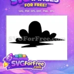 Free Black Silhouette Cloud Free Number One Design Abstract Art Free SVG - Instant Download