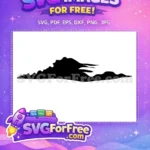 Free Virginia State Outline Free Black Cloud Silhouette Weather Map Free SVG - Instant Download