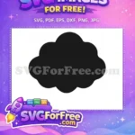 Free Black Akatsuki Cloud Free Puffy Silhouette Design Free SVG - Instant Download