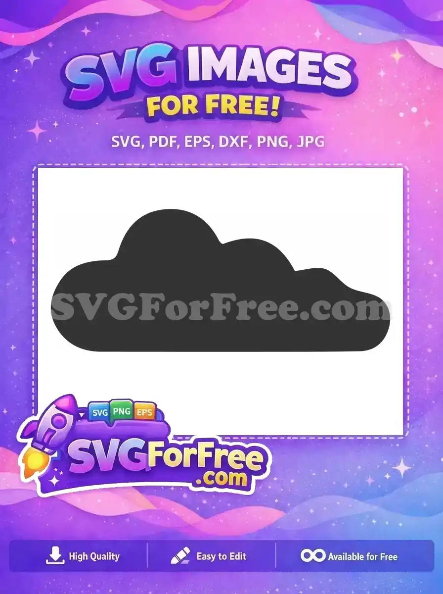 A minimalist dark grey cloud icon, a free SVG design, perfect for weather apps or digital interfaces. Get this free vector now!
