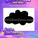 Free Puffy Black Cloud Free Fluffy Weather Design Free SVG - Instant Download