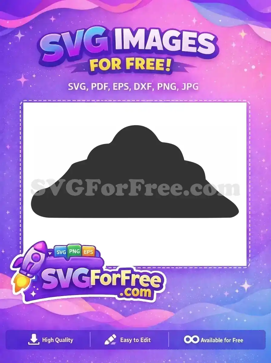 A free design featuring a dark grey, abstract, rounded, cloud-like shape with soft edges, ideal for any project.