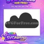 Free Black Nimbus Cloud Free Fluffy Cartoon Shape Dragon Ball Z Free SVG - Instant Download