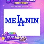 Free Melanin LA Dodgers Style Free Blue Text Black History Free SVG - Instant Download