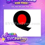 Free Black Q Red Dot Free Pan-African Colors Black History Month Free SVG - Instant Download
