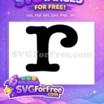 Free Retro Letter R Free Bold Black Font Black History Month Free SVG - Instant Download