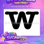 Free Bold Black Letter W Free Black Empowerment Design Black History Month Free SVG - Instant Download