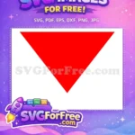 Free Inverted Red Triangle Free Geometric Shape Black History Month Free SVG - Instant Download