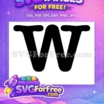 Free Bold Black Letter W Free Alphabet Design Black History Month Free SVG - Instant Download