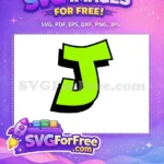 Free Graffiti Letter J SVG Free Lime Green Font Black History Month Free SVG - Instant Download