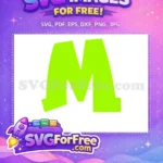 Free Lime Green Monster M Free Mike Wazowski Logo Monsters Inc Free SVG - Instant Download