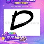 Free Bold Letter D Free Calligraphy Font Black History Month Free SVG - Instant Download