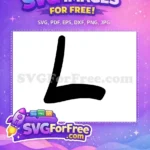 Free Bold Black Letter L Free Cursive Style Black History Month Free SVG - Instant Download