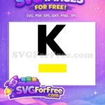 Free Bold Black Letter K Free Yellow Stripe Black History Month Free SVG - Instant Download