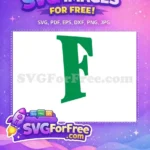 Free Green Letter F Design Free Cultural Pride Celebration Black History Month Free SVG - Instant Download