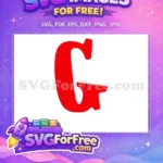 Free Red G Free Bold Black History Month Free SVG - Instant Download