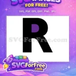 Free Letter R Alphabet Free Purple and Black Font Black History Month Free SVG - Instant Download