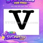 Free Bold Letter V Free Victory Symbol Black History Month Free SVG - Instant Download