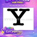 Free Bold Black Letter Y Free Serif Alphabet Black History Month Free SVG - Instant Download