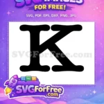 Free Bold K Initial Free King Black History Month Design Free SVG - Instant Download