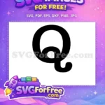 Free Bold Black Letter Q Free Alphabet Design Black History Month Free SVG - Instant Download