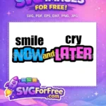 Free Smile Now Cry Later Free Bold Letters Black History Month Free SVG - Instant Download