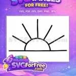 Free Black Line Art Sunrise Free Vibrant Orange Sky Character 1 Free SVG - Instant Download