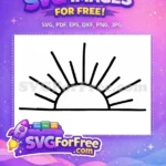 Free Black Line Art Sunrise Free Eleven Fierce Stare Stranger Things Free SVG - Instant Download