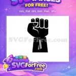 Free Raised Fist Symbol Free Protest Hand Black Lives Matter Free SVG - Instant Download